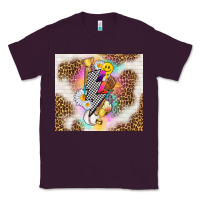 Plum retro baseball with leopard Classic Tee - TumblerDesignByShophia