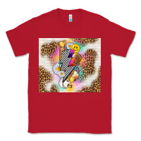 Red retro baseball with leopard Classic Tee - TumblerDesignByShophia