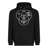 Black 1984 Brave New World Fahrenheit 451 Conspiracy T-Shirt Heavyweight Hoodie - maiPhamDesign