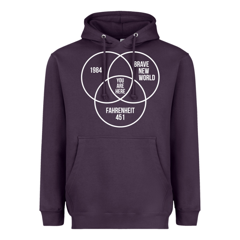 1984 Brave New World Fahrenheit 451 Conspiracy T-shirt Heavyweight Hoodie by maiPhamDesign | Teevron