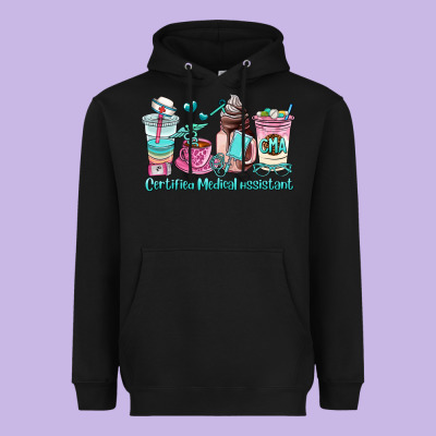 Certified Medical Assistant Coffee Cup Heavyweight Hoodie Designed By Adodesignshop