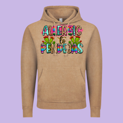 Allergic To Pendejas Mexico Vintage Hoodie Designed By Fadigitalartstudio