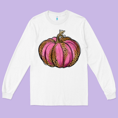 Leopard Cancer Pumpkin Long Sleeve Tee Designed By Ranaportraitstore