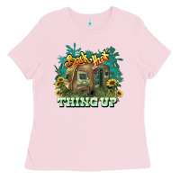 Bubblegum Pink Back that thing up Ladies Tee - HowdyJamesFarm