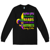 Black mardi gras parades beads Long Sleeve Tee - FaDigitalArtStudio