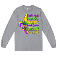 Heather Grey mardi gras parades beads Long Sleeve Tee - FaDigitalArtStudio