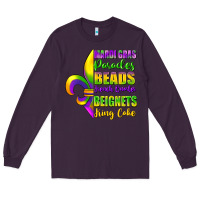 Plum mardi gras parades beads Long Sleeve Tee - FaDigitalArtStudio