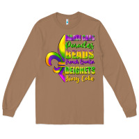 Toasted Coconut mardi gras parades beads Long Sleeve Tee - FaDigitalArtStudio