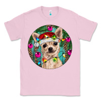 Bubblegum Pink Christmas Chihuahua Classic Tee - RanaPortraitStore