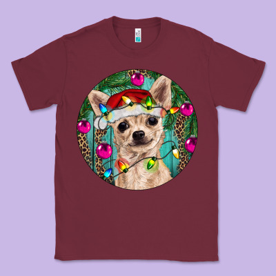 Christmas Chihuahua Classic Tee Designed By Ranaportraitstore