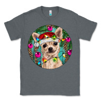 Charcoal Heather Christmas Chihuahua Classic Tee - RanaPortraitStore