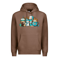 Chestnut winter snowman coffee cups Premium Hoodie - Jasminsmagicworld