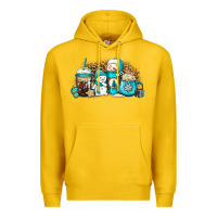 Lemon winter snowman coffee cups Premium Hoodie - Jasminsmagicworld