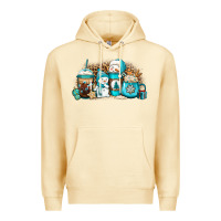 Pina Colada winter snowman coffee cups Premium Hoodie - Jasminsmagicworld