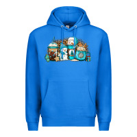 True Royal winter snowman coffee cups Premium Hoodie - Jasminsmagicworld
