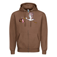 Chestnut stork with black baby girl Zipper Hoodie - BarkalooDesign