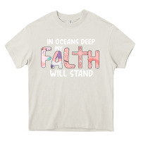 Cream Oceans Deep My Faith Will Stand Heavy Core Tee - Bettercallsaul