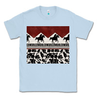 Dusty Blue cowgirl with cowhide Classic Tee - TumblerDesignByShophia