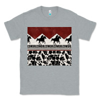 Heather Grey cowgirl with cowhide Classic Tee - TumblerDesignByShophia