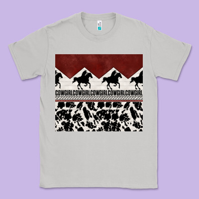 Cowgirl With Cowhide Classic Tee Designed By Tumblerdesignbyshophia
