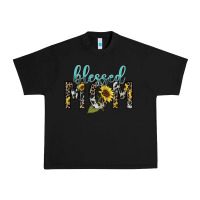 Black Blessed mom sunflower mother's day Urban Heavy Tee - HowdyJamesFarm