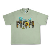 Oil Green Blessed mom sunflower mother's day Urban Heavy Tee - HowdyJamesFarm