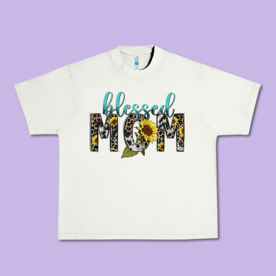 Blessed Mom Sunflower Mother's Day Urban Heavy Tee Designed By Howdyjamesfarm