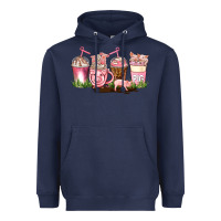 Navy pig coffee cups Heavyweight Hoodie - AdoDesignShop