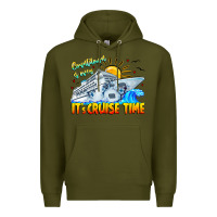 Army Green Countdown Is Over It's Cruise Time Premium Hoodie - CowhideDigitalArt