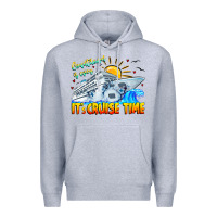 Heather Grey Countdown Is Over It's Cruise Time Premium Hoodie - CowhideDigitalArt