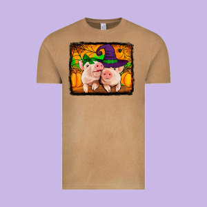Halloween Pigs Vintage Tee Designed By Jasminsmagicworld