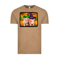 Vintage Coffee halloween pigs Vintage Tee - Jasminsmagicworld