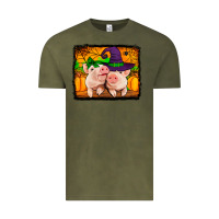 Vintage Olive halloween pigs Vintage Tee - Jasminsmagicworld