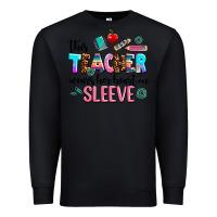 Black this teacher wears her heart on sleeve Premium Sweatshirt - AdoDesignShop