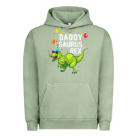 Pigment Oil Green Mens Daddysaurus T Rex Dinosaur Daddy Family Matching Gifts Idea Urban Hoodie - maiPhamDesign