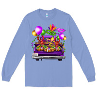 Colony Blue mardi gras farm truck back view Long Sleeve Tee - FaDigitalArtStudio