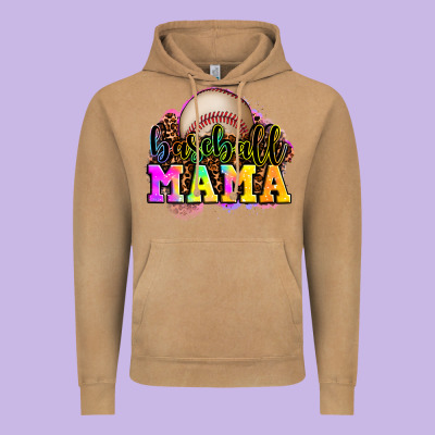 Baseball Mama Vintage Hoodie Designed By Oliviacreatesart