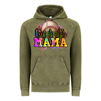 Vintage Olive baseball mama Vintage Hoodie - OliviaCreatesArt