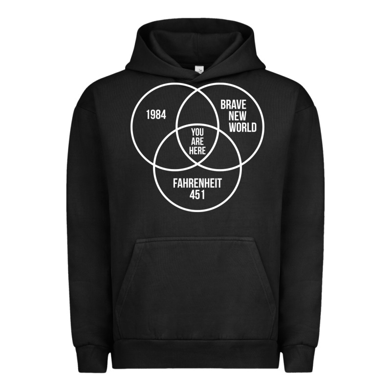 1984 Brave New World Fahrenheit 451 Conspiracy T-shirt Urban Hoodie by maiPhamDesign | Teevron