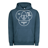 Pigment Midnight Navy 1984 Brave New World Fahrenheit 451 Conspiracy T-Shirt Urban Hoodie - maiPhamDesign