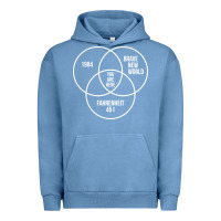 Pigment Pebble Blue 1984 Brave New World Fahrenheit 451 Conspiracy T-Shirt Urban Hoodie - maiPhamDesign