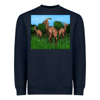 Navy parasaurolophus Heavyweight Sweatshirt - Artiststas