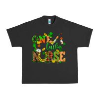 Pigment Black St. Patricks Day one lucky nurse Urban Heavy Tee - HowdyJamesFarm