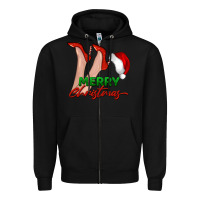Black merry Christmas heels Zipper Hoodie - BarkalooDesign