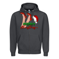 Smoke merry Christmas heels Zipper Hoodie - BarkalooDesign