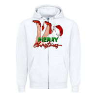 White merry Christmas heels Zipper Hoodie - BarkalooDesign