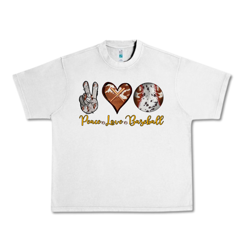 Peace Love Baseball Urban Heavy Tee by RanaPortraitStore | Teevron