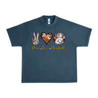 Midnight Navy peace love baseball Urban Heavy Tee - RanaPortraitStore
