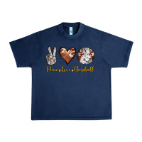 Navy peace love baseball Urban Heavy Tee - RanaPortraitStore