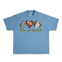 Pebble Blue peace love baseball Urban Heavy Tee - RanaPortraitStore